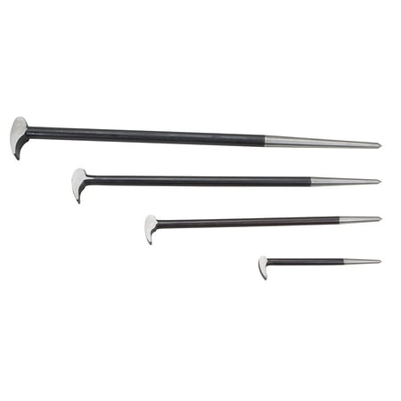 

Groz 4-Piece Rolling Head Pry Bar Set | 6-inch 12-inch 16-inch 20-inch Lengths | Heavy Duty | Forged Chrome Steel | Fulcrum Prying Automotive Machinery | 38-43 HRC | #33154