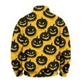 thumbnail image 4 of IYYVV Halloween Quarter Zip Up Sweaters for Men Lightweight Mock Neck Pullover Casual Pumpkin Printed Sweaters Yellow 3XL, 4 of 6