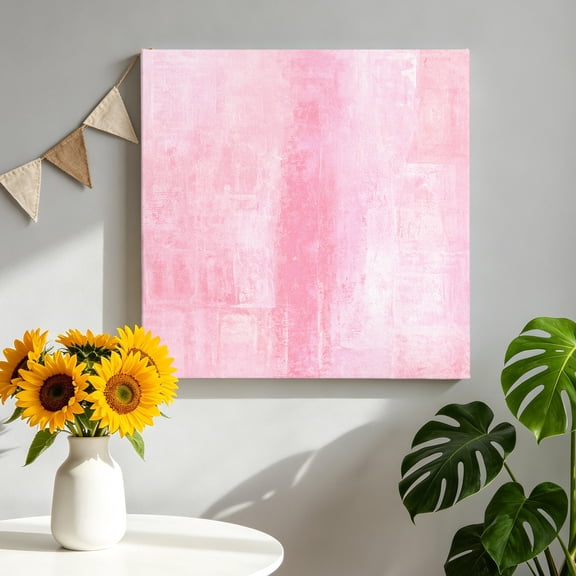 Pink Abstract Canvas Wall Art for Living Room, Vintage Graffiti Poster Print Painting for Bedroom Office Home Decoration Wall Pictures Prepare To Hang 12"x12"