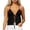 Black, variant on Women Y2K Halter Neck Tie Front Split Flowy Crop Cami Cute Summer Versatile Vacation Party Going Out Top