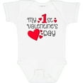 thumbnail image 3 of Inktastic My First Valentines Day Red Hearts Boys or Girls Baby Bodysuit, 3 of 5