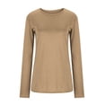 thumbnail image 4 of New & Trending for Spring Sawvnm Women's Fashion Solid Loose Long Sleeve T-shirt Pullover Tops for Women, 4 of 6