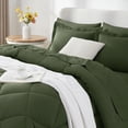 thumbnail image 3 of Juego de edredón CozyLux Queen, verde oliva, 7 piezas, todas las estaciones, 3 of 8