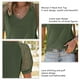 thumbnail image 4 of Top de punto con cuello en V Higoodz para mujer con encaje poliéster suave, 4 of 5