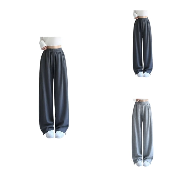 Pants for Girls Girls' Solid Joggers Girls Casual Pants Elastic Waist Wide Leg Joggers For Everyday Wear Spring Summer Outfit With Sneakers Age 9 16 Years