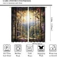 thumbnail image 2 of Vintage Window Scenery Plant Flower Blackout Curtain, Butterfly Vine Window Scenery Art Deco Landscape Bedroom Kitchen Curtain, Beautiful Forest Curtain 2 Pieces 42x54in, 2 of 5