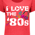 thumbnail image 4 of Inktastic I Love the '80s-musical Notes Women's Plus Size T-Shirt, 4 of 5
