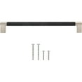 thumbnail image 3 of Stone Harbor Hardware Urban Cabinet Pull, 224 Millimeters, Matte Black with Satin Nickel Ends, 3 of 3