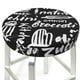 thumbnail image 3 of Balery Pasta Bacon Fundas de asiento para taburete de bar redondo de tela de terciopelo ajustables que protegen de arañazos y manchas para sillas de 14 a 17 pulgadas.-14 inch, 3 of 7