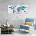 thumbnail image 5 of Wall Art for Living Room World Map Prints Pictures Framed Canvas Artwork Wall Decor for Bedroom Office Kitchen Modern Home Decorations Size 12x16 inch x 3 Panel Ready to Hang World Map Decorations, 5 of 6