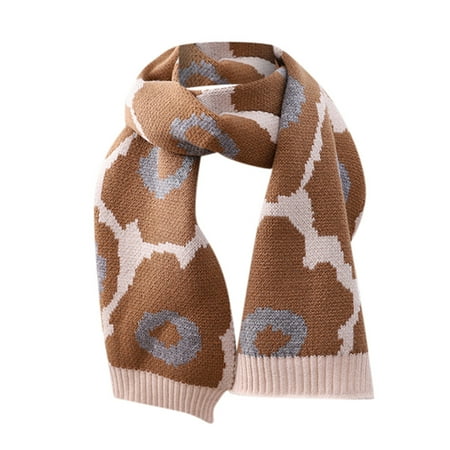 

Bescita Children Kids Baby Leopard Scarf Knit Crocheted 120Cm Winter Warm