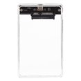 thumbnail image 5 of Carcasa para disco duro USB 3.0/Tipo C de 2,5 pulgadas, carcasa para disco duro SSD SATA3 a USB 3.0, caja transparente para disco duro USB, blanco transparente, blanco transparente, 5 of 5