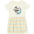 thumbnail image 3 of Inktastic My Nonna Loves Me for Girls Granddaughter Girls Toddler Dress, 3 of 5