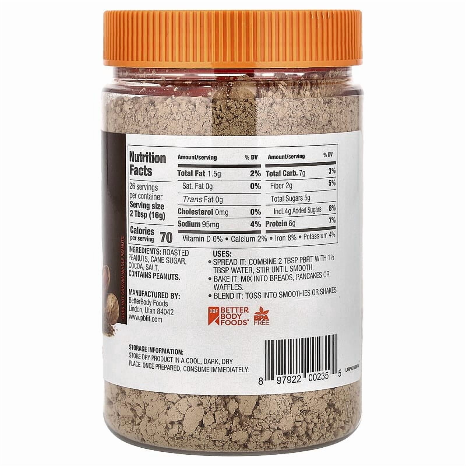 PBfit, Peanut Butter Powder, Chocolate, 15 oz (425 g) Pack of 3