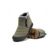 thumbnail image 3 of Frontwalk Womens Mens Winter Boot Plush Lined Warm Shoes Casual Snow Boots Walking Cold Weather Ankle Booties Unisex Zipper Army Green 9.5, 3 of 6
