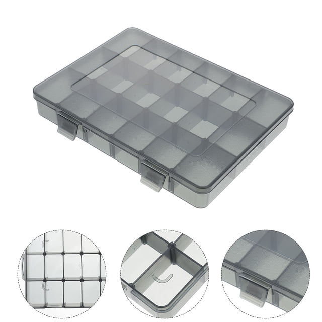 BESTYASH Organizador De Piezas Y Tornillos Con Compartimentos De Plástico Y Asa Para Transporte Fácil