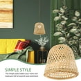 thumbnail image 4 of icolorfuled 2 PCS Bamboo Wicker Hand Woven Chandelier Lampshade for Ceiling/Floor Lamp 25cm, 4 of 5