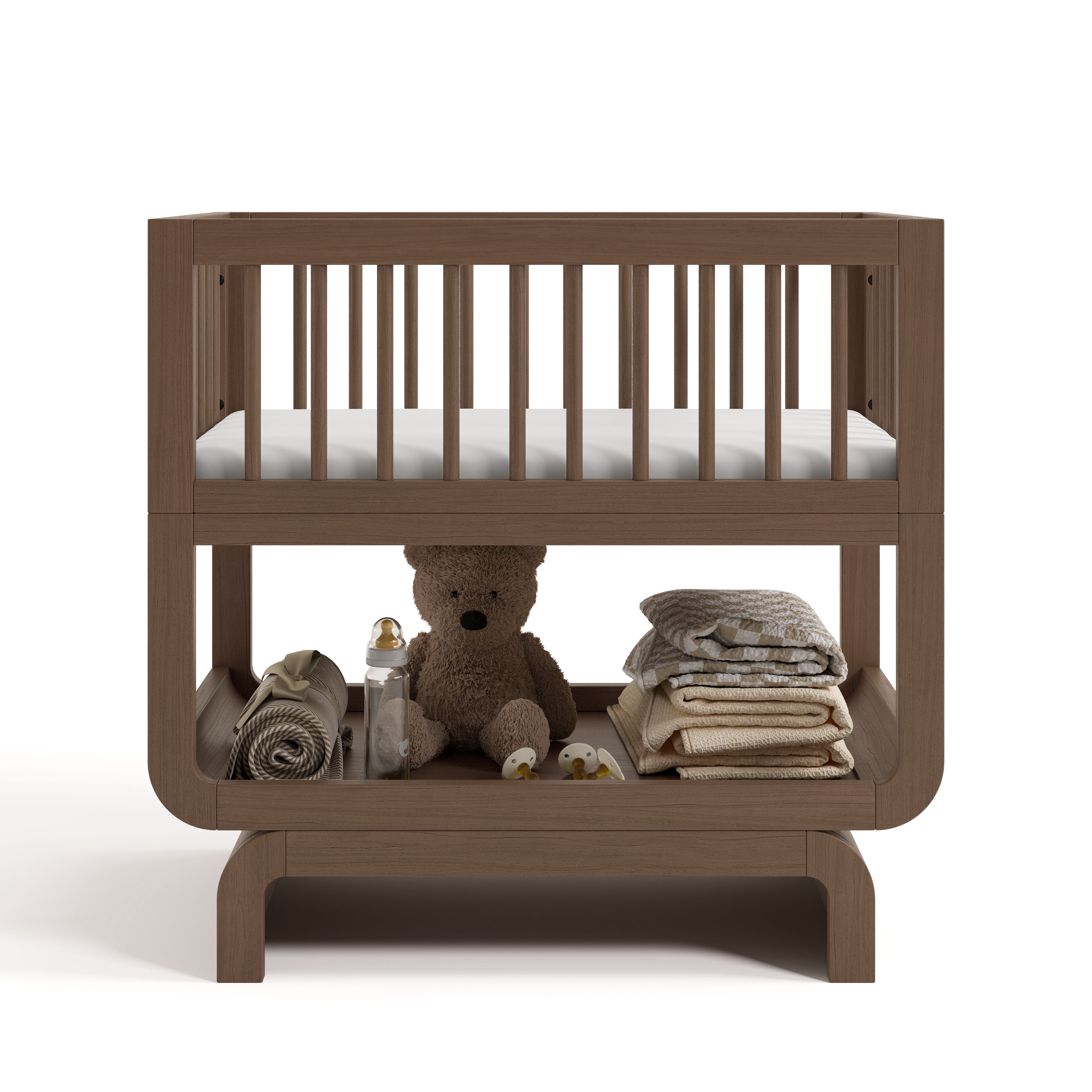 Art of Nursery by Storkcraft Santorini Deluxe Convertible Baby Bassinet, Hazelnut