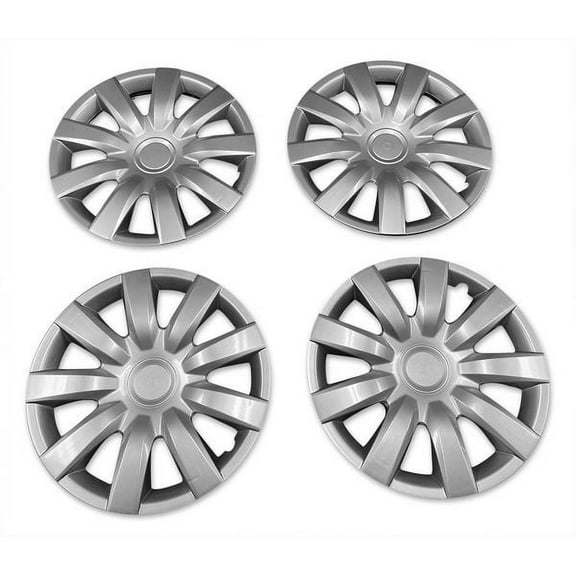 New 15 inch Hubcaps for Toyota Camry 04-06 Silver Painted Plastic Wheel Cover