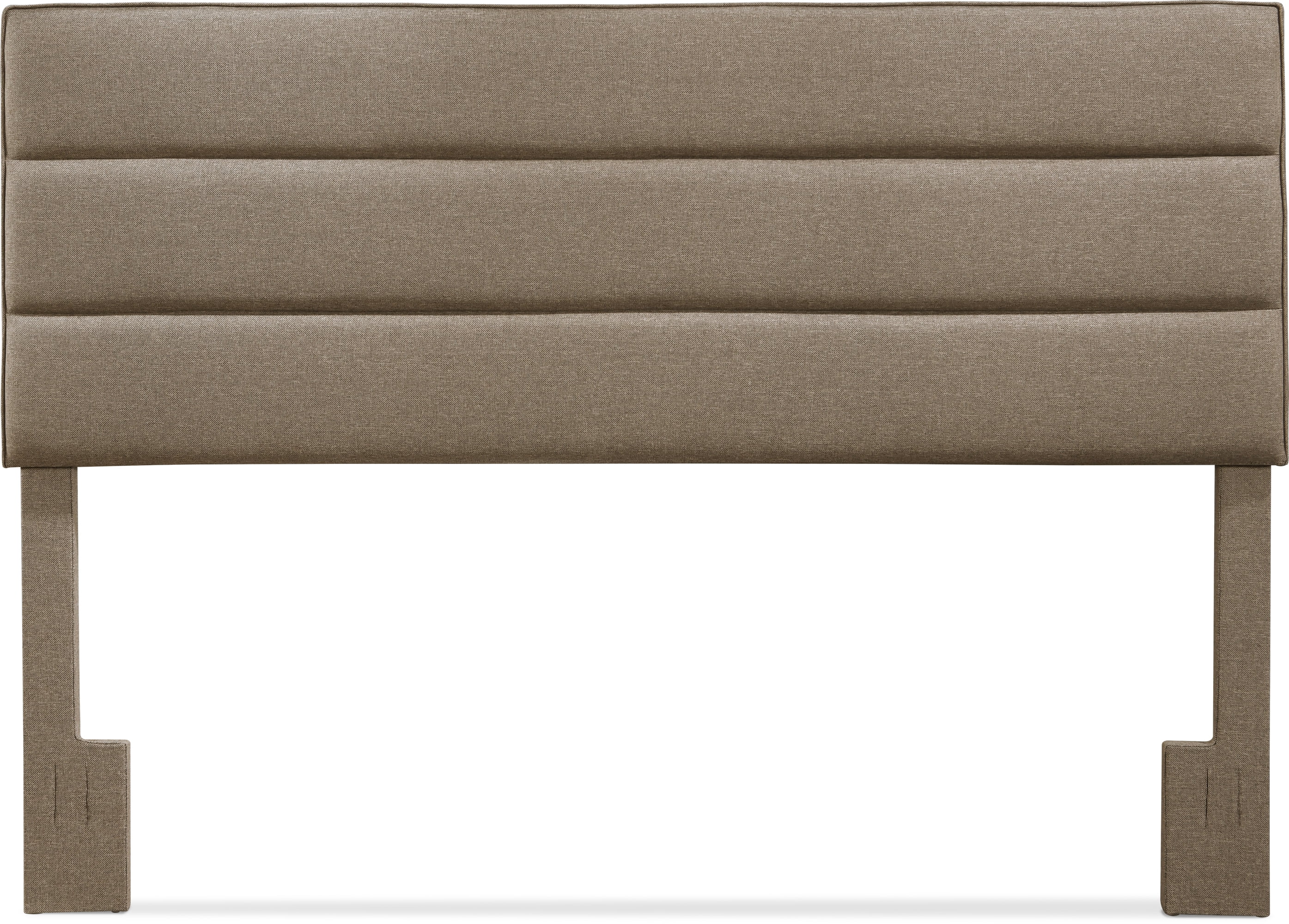 Serta Palisades Tufted Upholstered King Size Adjustable Headboard, Light Brown