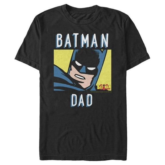 Men's Batman Father's Day Comic Dad Graphic Tee Black X Large