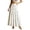 White, variant on ZHOGXU Elegant Ladies Midi Skirts For Women Solid Color Knee Length High Elastic Waist A Line Design Party Club Wear