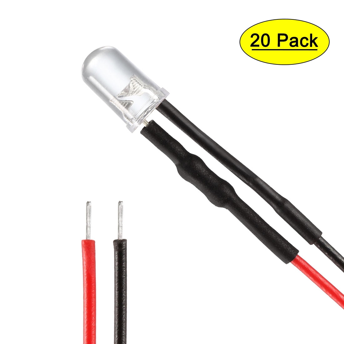 20Pcs 5mm White Pre Wired LED 5mm White Bulb with 20cm pre Wired Lamp 12V 20cm 20Pcs 5mm White Pre Wired LED 5mm White Bulb with 20cm pre Wired Lamp 12V 20cm