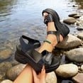 thumbnail image 6 of Eltusu Women Wedge Sandals, Open Toe Ankle Strap Fashion No Slip Summer Shoes 37 Size 6, 6 of 9