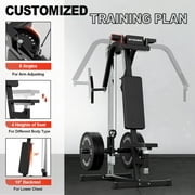 Syedee Chest Fly & Reverse Delt Machine, Plate-Loaded Pec Deck, 400 LBS Upper Body Specialty Machine, 4-Level Seat, 2:1 Ratio, Aluminum Pulleys, Compact Home Gym