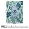 thumbnail image 4 of COMIO  Cute Koalas Soft Throw Blanket Lightweight Flannel Blanket for Couch Bed Sofa Travelling Camping for Kids Adults, 4 of 6