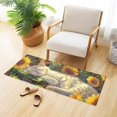 thumbnail image 6 of Bath Mat Soft Plush Non-Slip Absorbent Bathroom Rugs 39"x20" Cat Sleeping in Sunflowers, 6 of 8