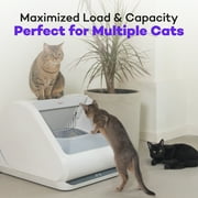Popur X5 Self-Cleaning Cat Litter Box, Auto Kitty Litter Scoop Robot, 30-Day Capacity, Upgraded