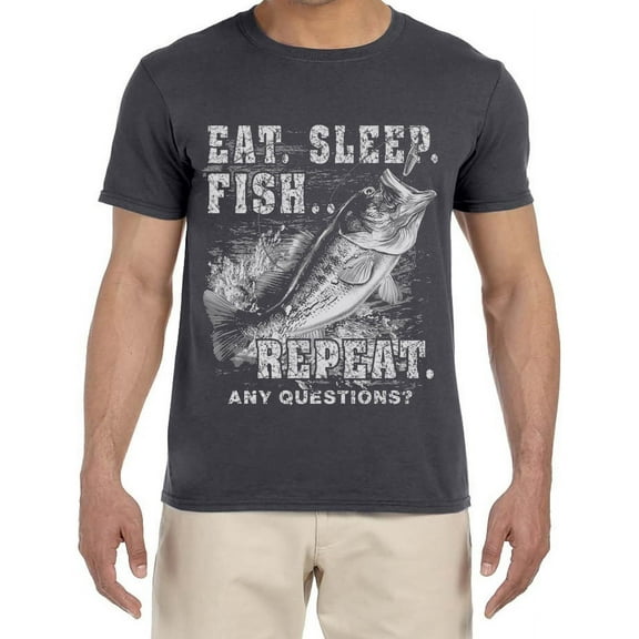 Eat Sleep Fish Funny Fishing Gifts T-shirt Mens Graphic Tee