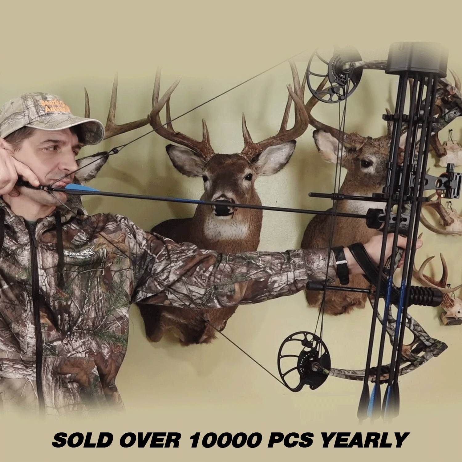 Sanlida DragonX8 RTH Adjustable Compound Bow Package, Camo, 18”-31” Draw Length, 0-70lbs Draw Weight, Up to 310FPS