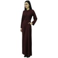 thumbnail image 3 of Bimba Robe Jilbab à Manches Longues pour Femmes avec Col Mandarin et Poches, 3 of 6