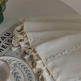 thumbnail image 6 of NixiYa Linen Curtains White Boho Curtains Semi-Blackout Window Curtains Rod Pocket Drapes 52 x 84 inches 1 Pannel, 6 of 7