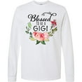 thumbnail image 3 of Inktastic Blessed to Be a Gigi with Pink Flowers Long Sleeve T-Shirt, 3 of 5