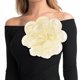thumbnail image 5 of Broches de flores de rosa extra grandes, pines de solapa de 7.87 pulgadas, clip de cabello de tela de satén con gran flor de camelia para mujeres en bodas/baile/ropa/accesorios., 5 of 7