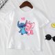 thumbnail image 1 of Kids Stitch Disney T-shirts Boys Girls Clothes White Short Sleeved Printed T Shirt 1-12 Years Old Children Clothing90-(3-4T) Gao Jinjia LED, 1 of 2