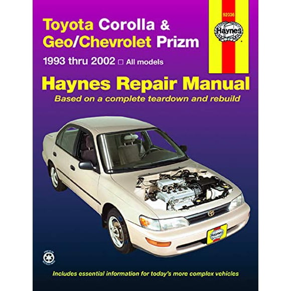 Toyota Corolla and Geo/Chevrolet Prizm Automotive Repair Manual