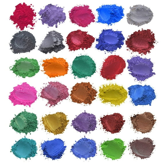 LIJCC Color pigment powder mica powder 30 colors Pigment Powder Colour Mica x5g Epoxide Color Set 30colours Resin Soap ArtsCrafts & Sewing