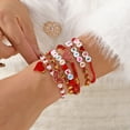 thumbnail image 6 of NICKSUN Love Bracelets for Women Heishi Surfer Red Clay Bead Bracelet Set Love Heart Boho Cute Red Stackable Stretch Jewelry Mother's Day Valentines Birthday Mom Mama Gifts, 6 of 11