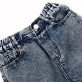 thumbnail image 4 of KIDSCOOL SPACE Girls Wide Leg Jeans,Embroidery Pink Heart Elastic Waist with Ding,Light Blue,3-4 Years, 4 of 6