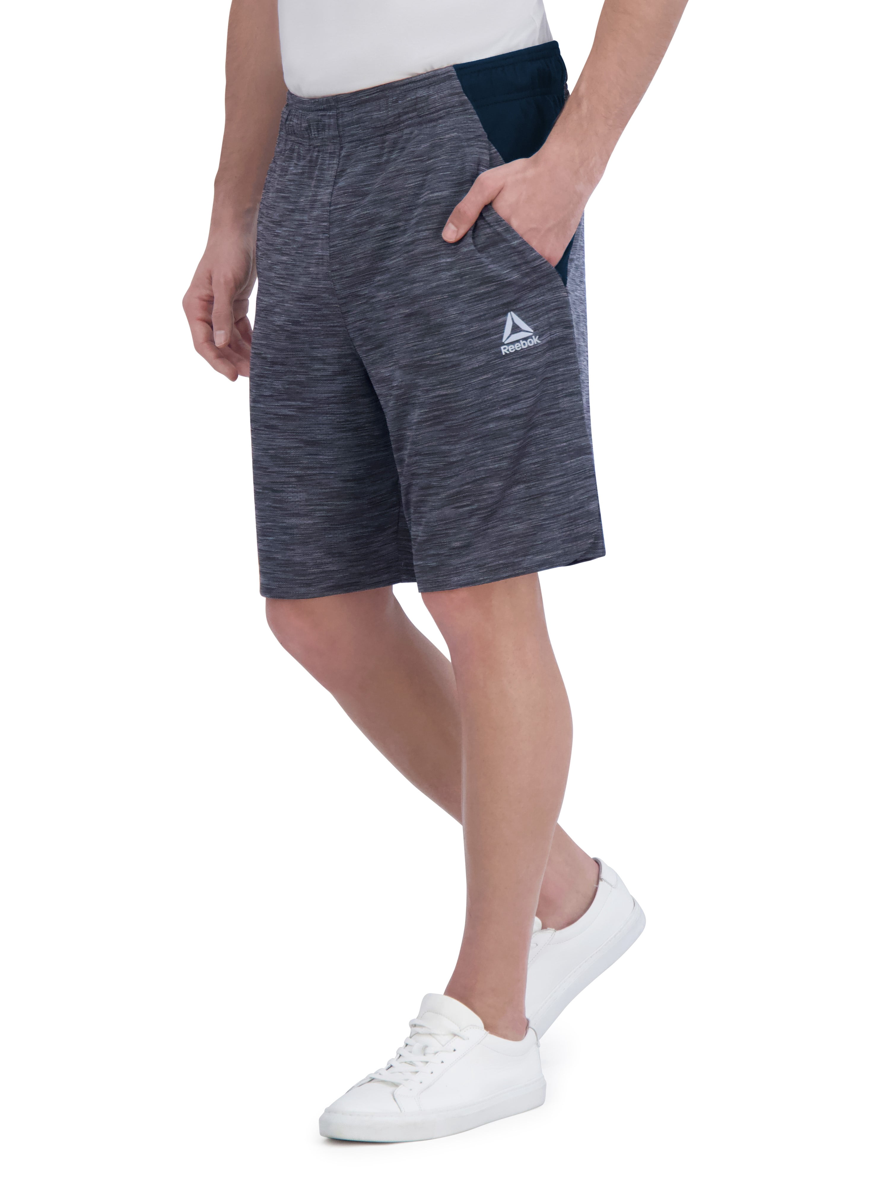 Reebok Men's and Big Men's Knit Training 9" Inseam Shorts, up to Size 3XL