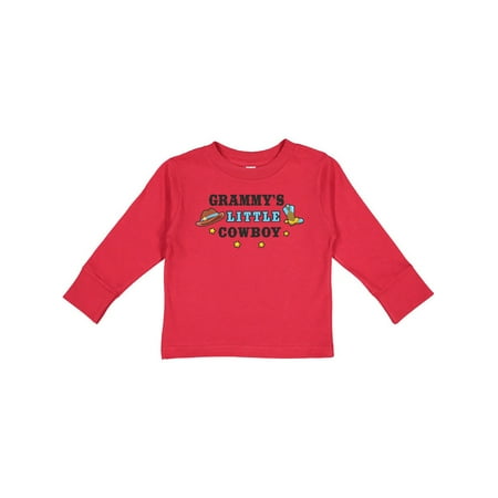 

Inktastic Grammys Little Cowboy with Cowboy Hat and Boots Gift Toddler Boy Girl Long Sleeve T-Shirt