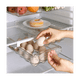 thumbnail image 4 of Organizador de refrigerador de 2 paquetes, organizador de cajón extraíble para refrigerador, huevos y frutas, 4 of 8