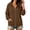 Brown-01, variant on Perfectbot Women's Zip Up Hoodie Long Sleeve Fall Winter Sweatshirt Jacket with Pockets Casual Outerwear