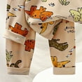 thumbnail image 4 of Linfrsh Toddler Boys Pajamas 2t Toddler Toddler Kids Toddler Girls Boys Soft Comfy Modal Tencel Solid Raglan Sleepwear Pajamas Pjs 2pcs Set(Coffee,4-5 Years), 4 of 4
