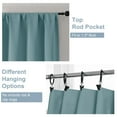 thumbnail image 3 of OVZME 2 Panels Set Aqua Blue Blackout Curtains for Living Room 84 Inch Length, Solid Thermal Insulated Privacy Bedroom Window Treatment Curtains Blackout Drapes, W40 x L84 Inch, Aqua, 3 of 7