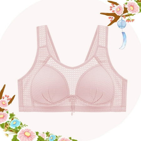 Blczomt Comfort Plus Size Bra Balconette Full Coverage Pink Bralette Bras